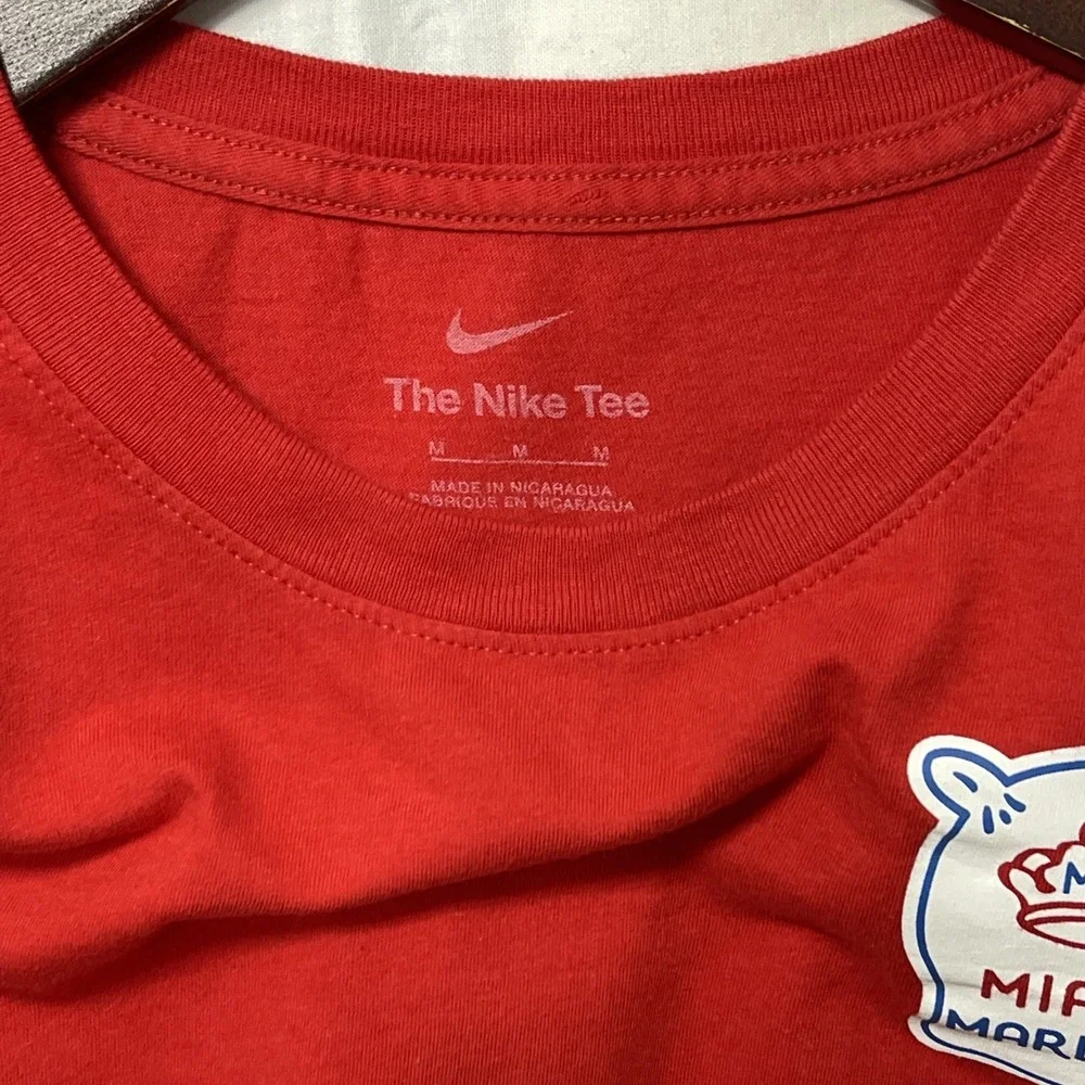 Nike Miami Marlins Sugar Kings Baseball T-Shirt Red Heritage MiLB Medium - Picture 4 of 8